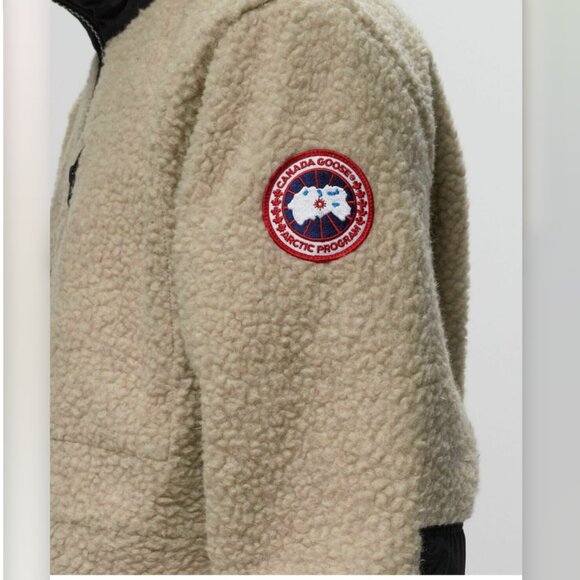 Canada Goose Updated Renfrew Fleece Pullover Beige Half Zips NWT $600 Size XL - Picture 5 of 5